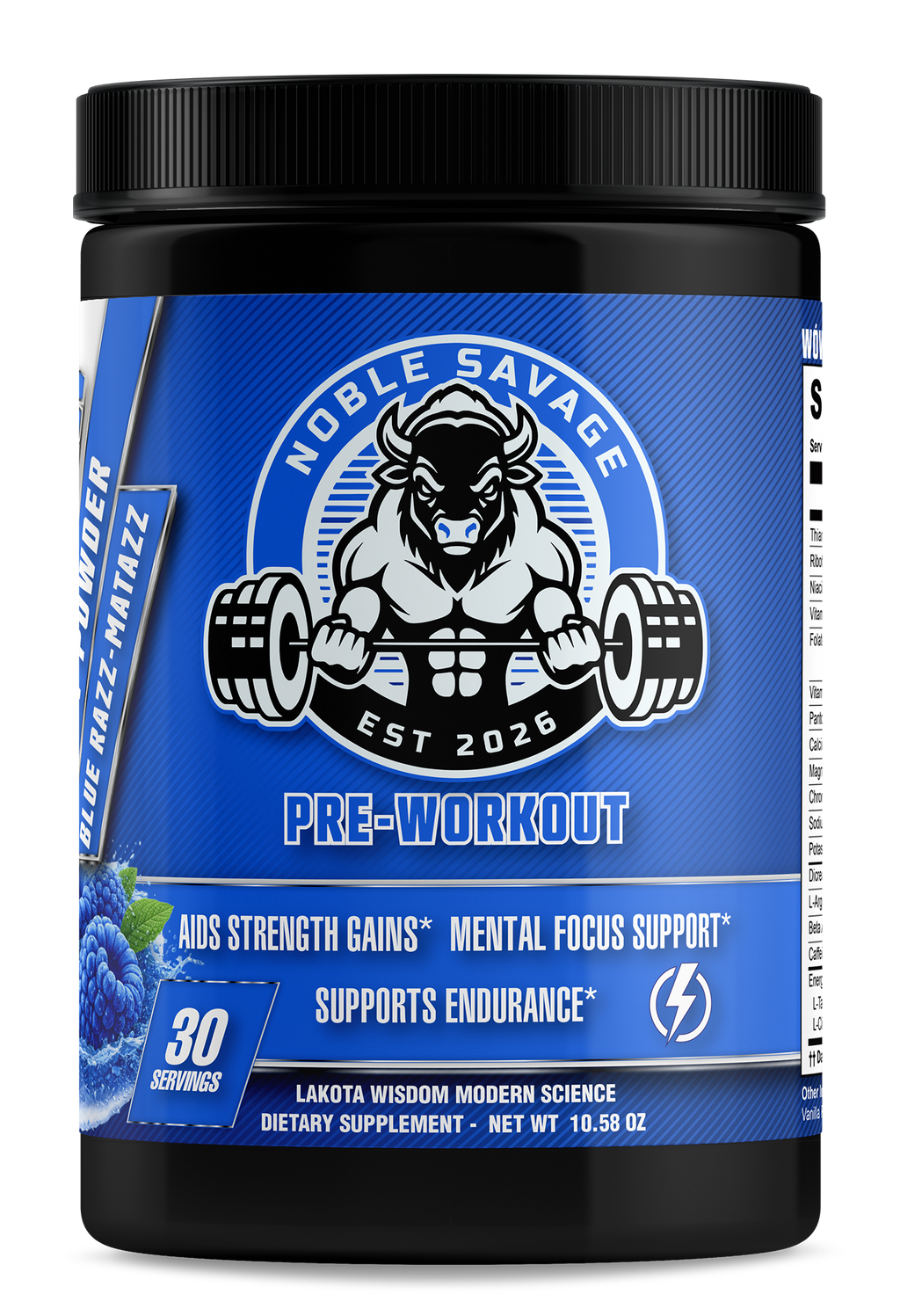 Nitric Shock Nootropic Pre Workout! Blue Razz-Matazz
