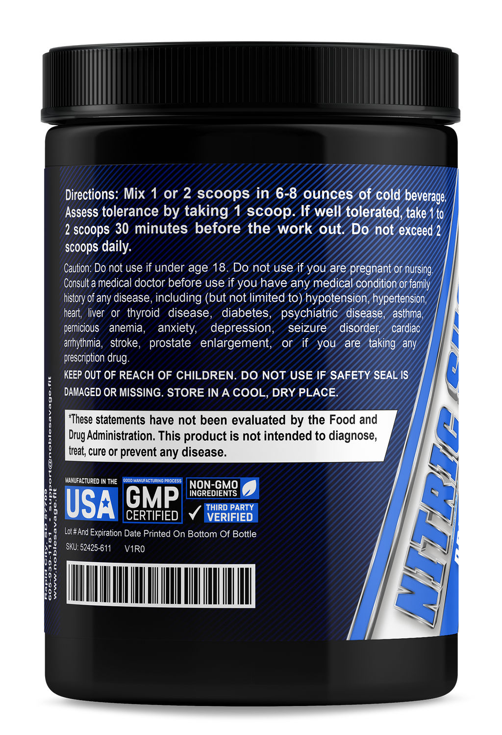 Nitric Shock Nootropic Pre Workout! Blue Razz-Matazz