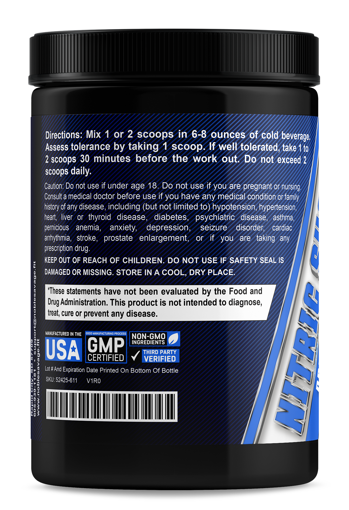 Nitric Shock Nootropic Pre Workout! Blue Razz-Matazz