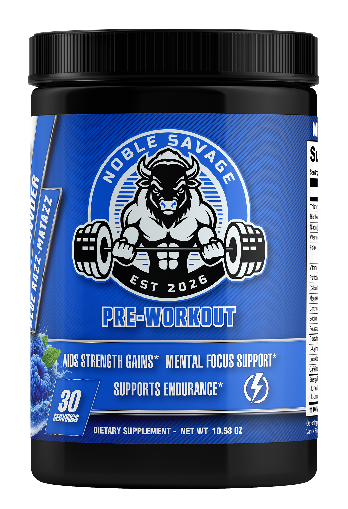 Nitric Shock Nootropic Pre Workout! Blue Razz-Matazz