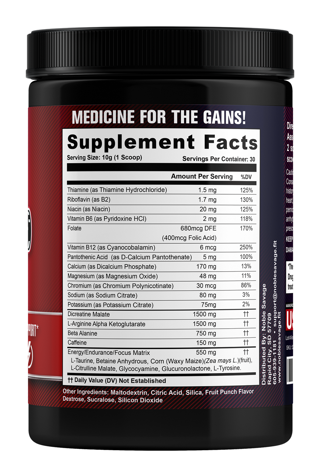 Nitric Shock Nootropic Pre Workout! Savage Punch