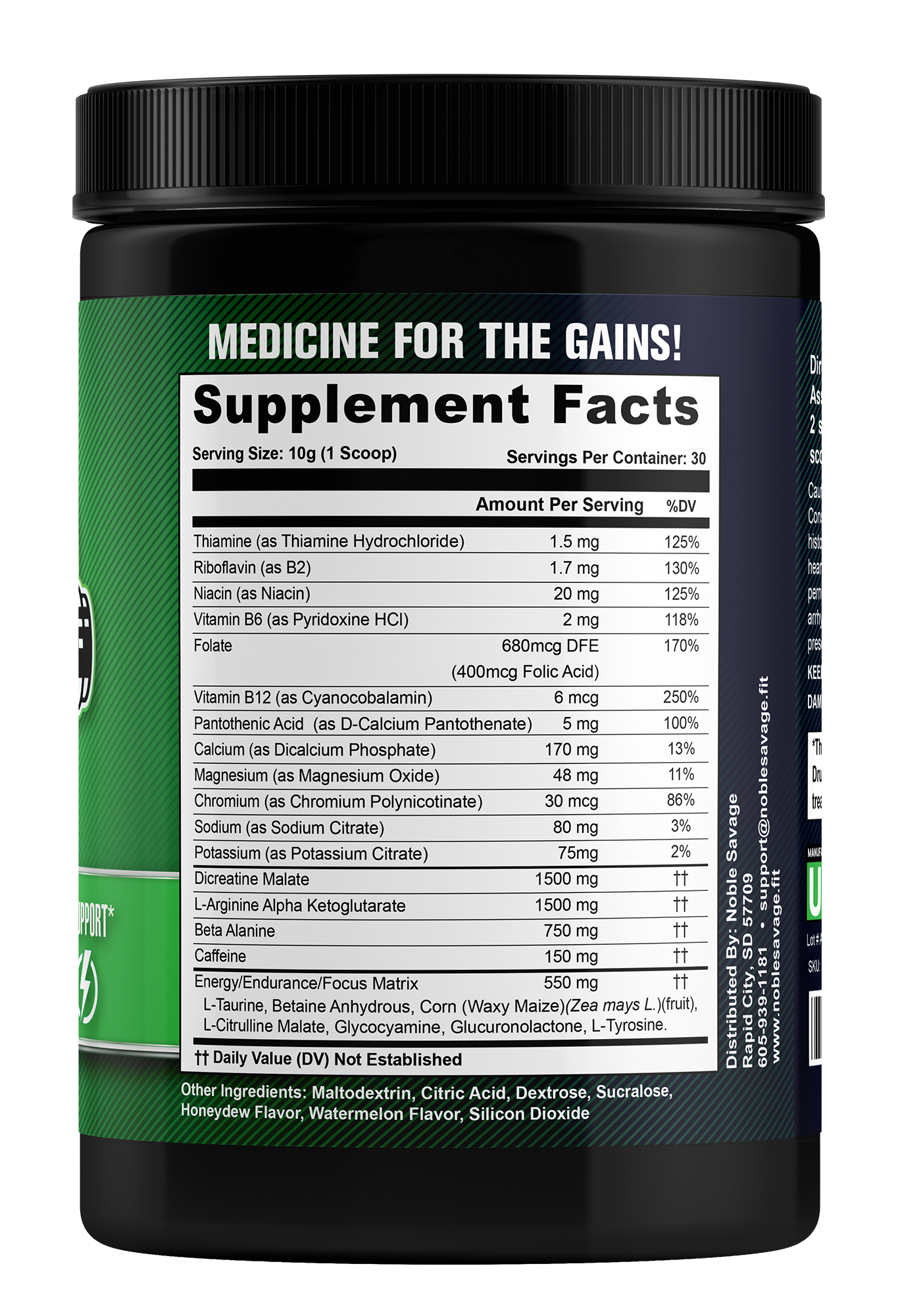 Nitric Shock Nootropic Pre Workout! War Melon